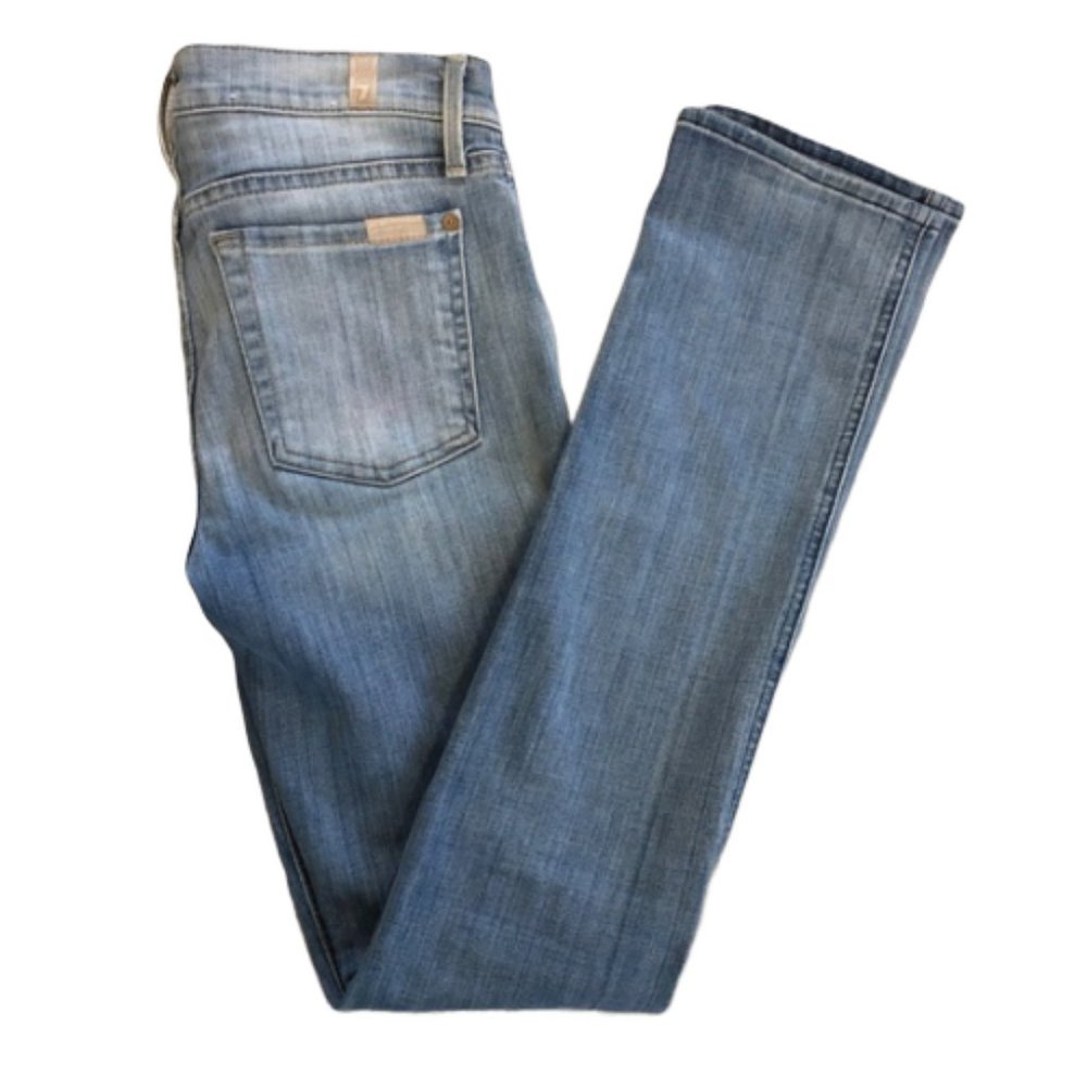 7FAMK Jeans Light Wash The Modern Straight Leg